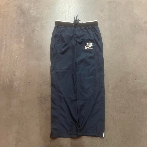 Nike men's blue open leg track pants skater baggy wide leg - Picture 1 of 8